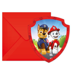 Invitaciones patrulla canina 6 piezas | 2 piezas