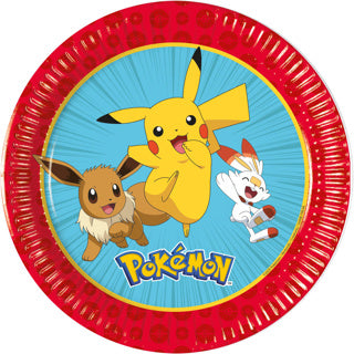 Piatti di carta Pokemon 20 cm | 2 pezzi
