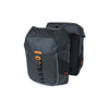 Miles de albahaca lona: bolsa de bicicleta doble, impermeable, 34L, naranja negra