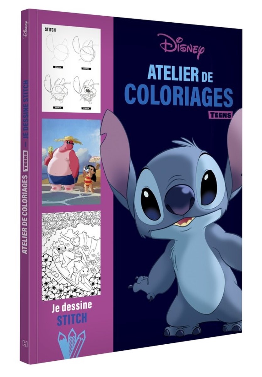 Hachette disney teens - atelier coloriage - stitch - kleurboek voor kinderen
