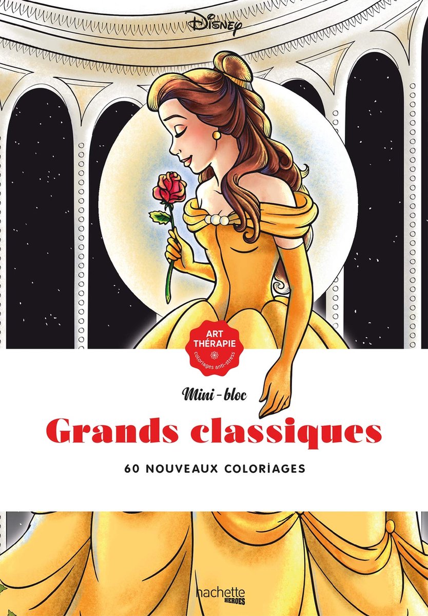 Hachette heroes mini bloc disney grands classiques - - libro para colorear para adultos