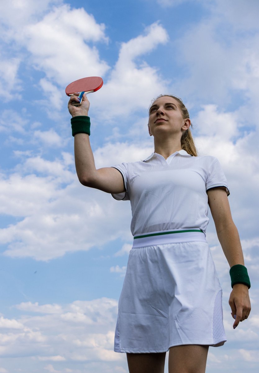 Racchetta da ping pong Avento - 2 stelle - nero rosso
