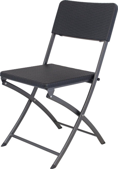 Sedia da padiglione Eurotrail design in rattan - nera