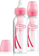 Opzioni Dr. Brown+ biberon anticoliche - biberon a collo stretto - 250 ml - rosa - 2 pezzi