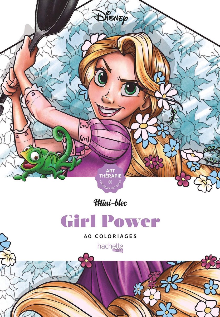 Mini blocco Hachette Disney Girl Power - libro da colorare - libro da colorare per adulti