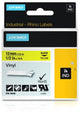 Cintas rhino dymo vinilo 12x5.5mm amarillo
