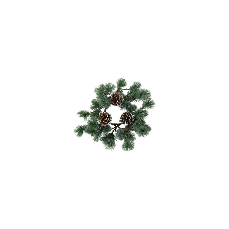 Campo campestre corona campestre pinus parviflora gris verde seda ø30,5x4cm