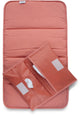 Kipkep napper verschonings-set - sienna - verschoonmatje en luier-etuitje - waterproof - wasbaar - gecoat - roze rood