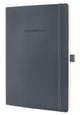 Quaderno Sigel - conceptum pure - a4 - copertina morbida - grigio scuro - 194 pagine - 80 grammi - a righe - si-co319