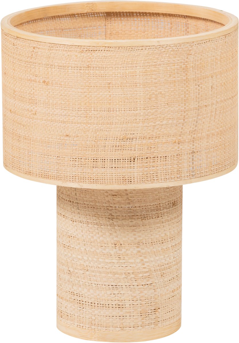 Woood syro tafellamp ø 28 cm - raffia - naturel - 38x28x28