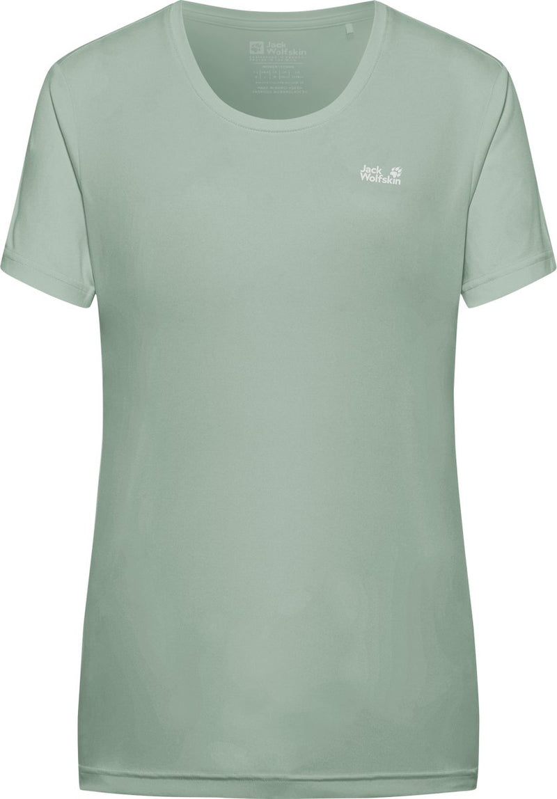 Jack wolfskin tech t w camicia da esterno da donna-verde zinnia