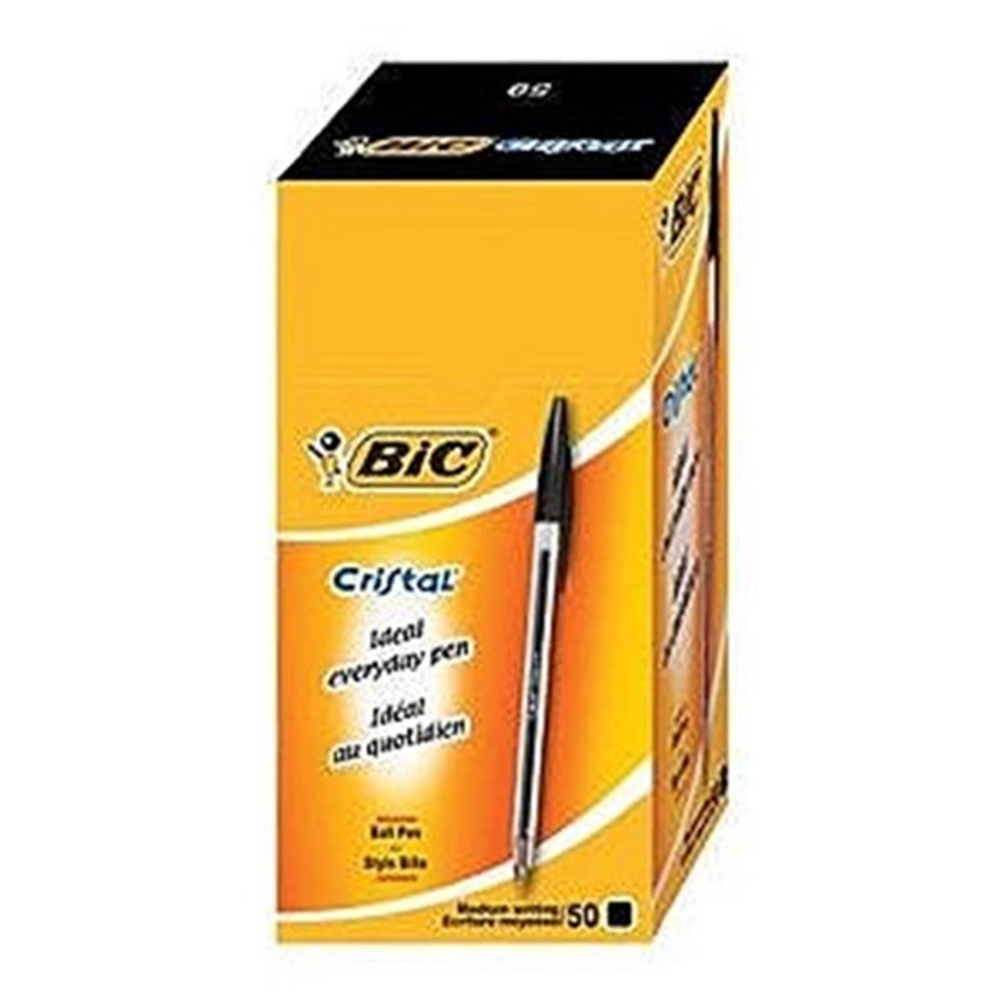 Bic caja 50 bolígrafos cristal negro