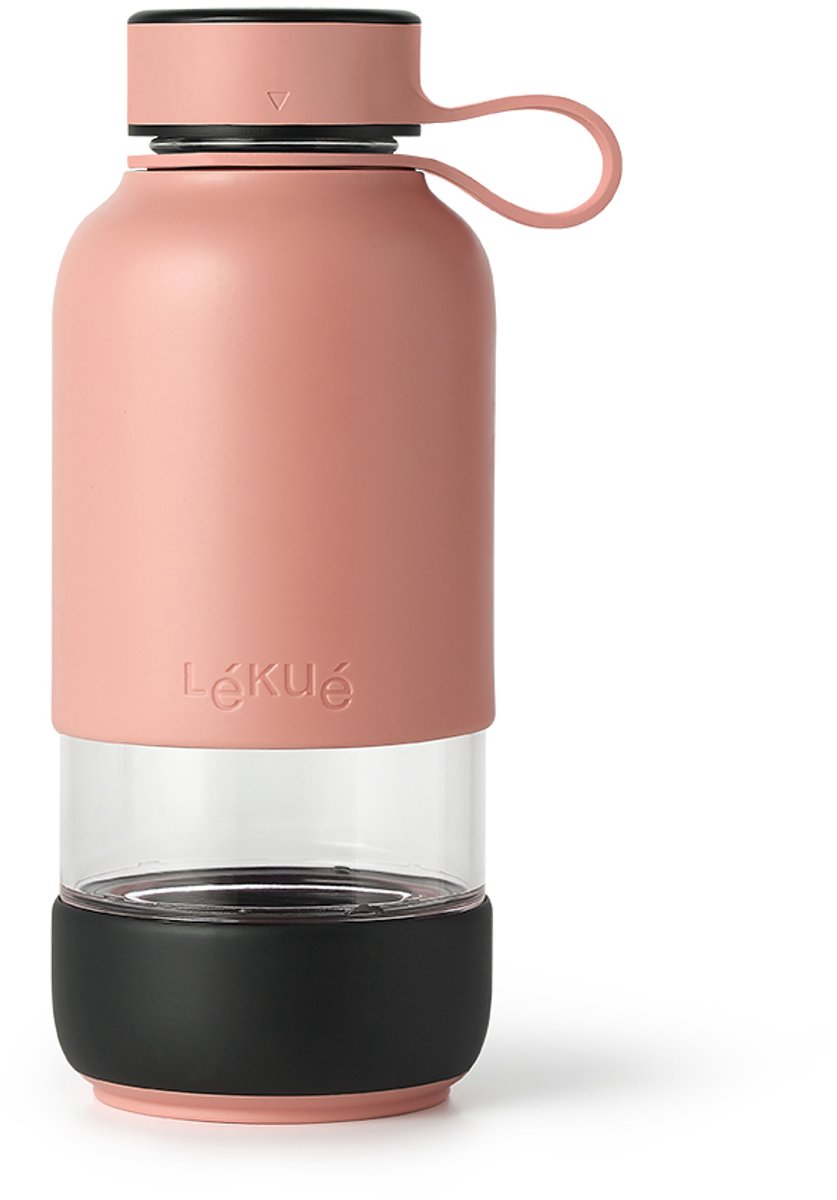 Lékué drinkfles to go - 500 ml - coral pink