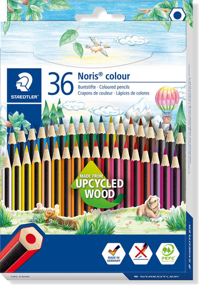 Matite colorate Staedtler noris in legno riciclato - set 36 pz