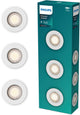 Philips led philips peridot inbouwspot - gu10 fitting - wit - rond - vaste kop - 3-pack