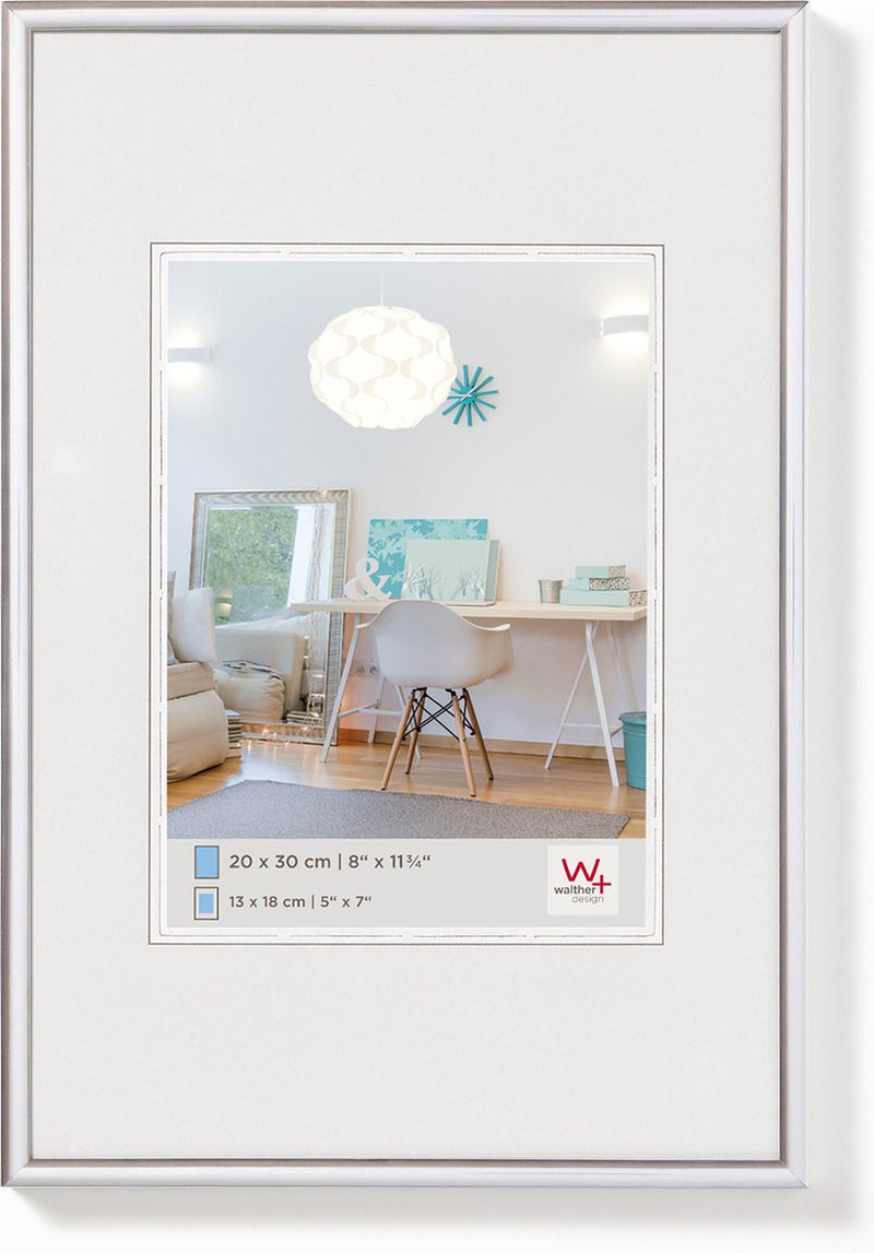 Walther new lifestyle - cornice in plastica - misura foto 50x70 cm - argento