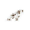 Campo campestre flor artificial prunus avium seda marrón h110cm