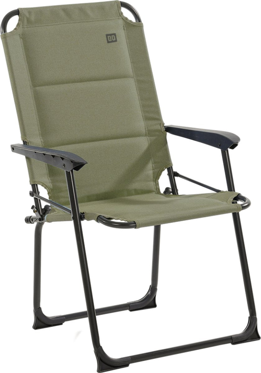 Travellife lago campingstoel compact moss green - comfortabele vulling - water- en uv-bestendig - inclusief inklapbeveiliging