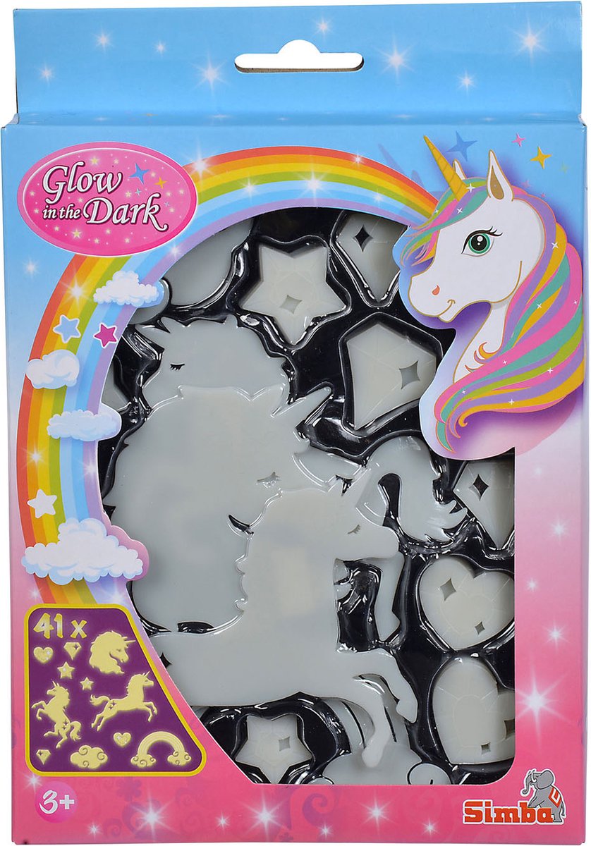Simba Glow in the Dark Eenhoorn Set 41Dlg.