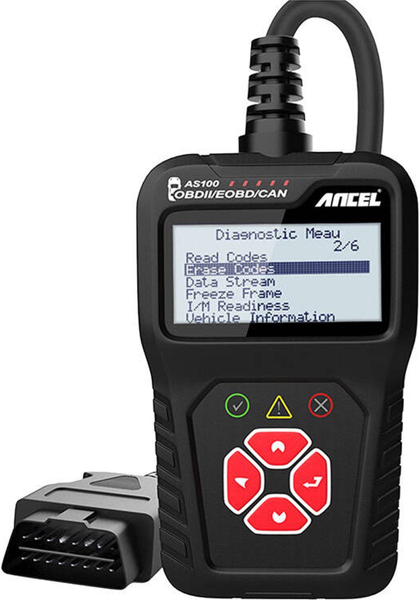 Ancel as100 obd2 diagnostic scanner – universeel diagnoseapparaat voor auto’s – zwart