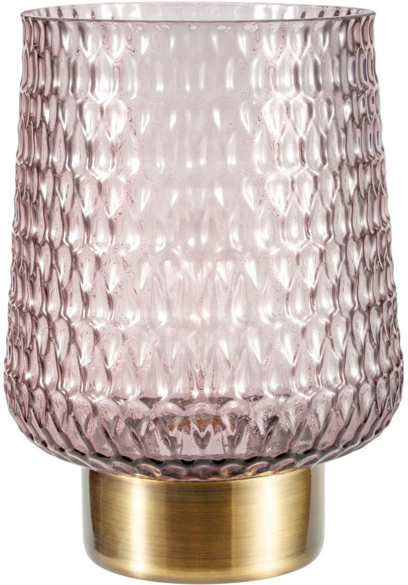Lámpara de mesa LED a pilas Pauleen - E27 - blanco cálido 2700k - 30 lm - 0,8W - salón dormitorio - glamour brillante - latón marrón