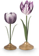 Pip studio - candelabro tulipán - accesorios para el hogar - candelabro lila - 21cm - juego de 2 candelabros