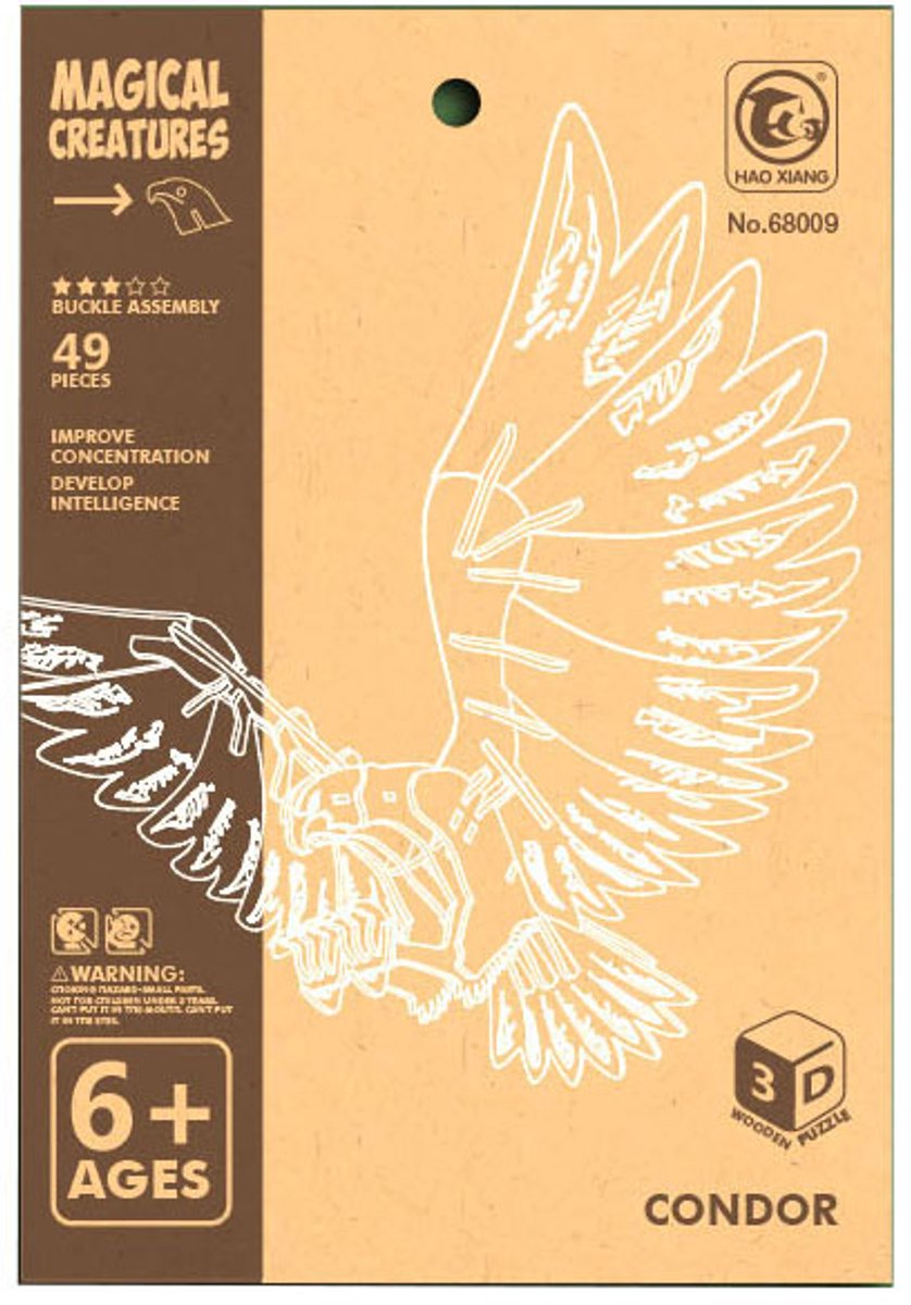 Wooden construction kit 3D eagle