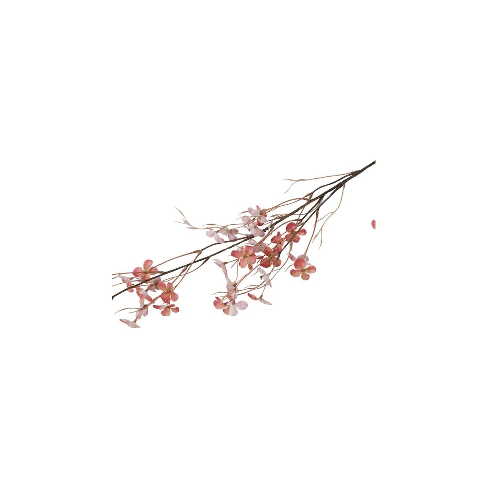 Campo campestre flor artificial prunus avium naranja seda h110cm