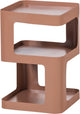 Comodino Wood riv - metallo - rosa salmone - 54x35x35
