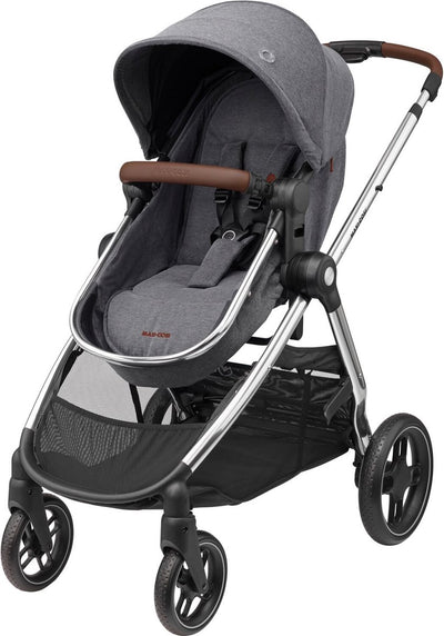 Maxi-cosi zelia³ luxe 2-in-1 kinderwagen - omkeerbare zitting - eenhandvouw - twillic grey - vanaf de geboorte tot ca. 4 jaar