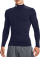Maglia sportiva da uomo Under Armour UA CG Armor Comp Mock-Blu - blu notte - bianca