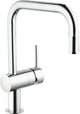 Grohe Minta rubinetto cucina - bocca a U girevole - doccetta estraibile - cromo - 32067000