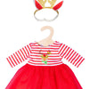 Vestido navideño de Heless con banda de cabello Rendier, talla 28-35 cm