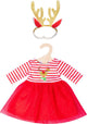 Heless kerstjurk met haarband rendier, maat 28-35 cm