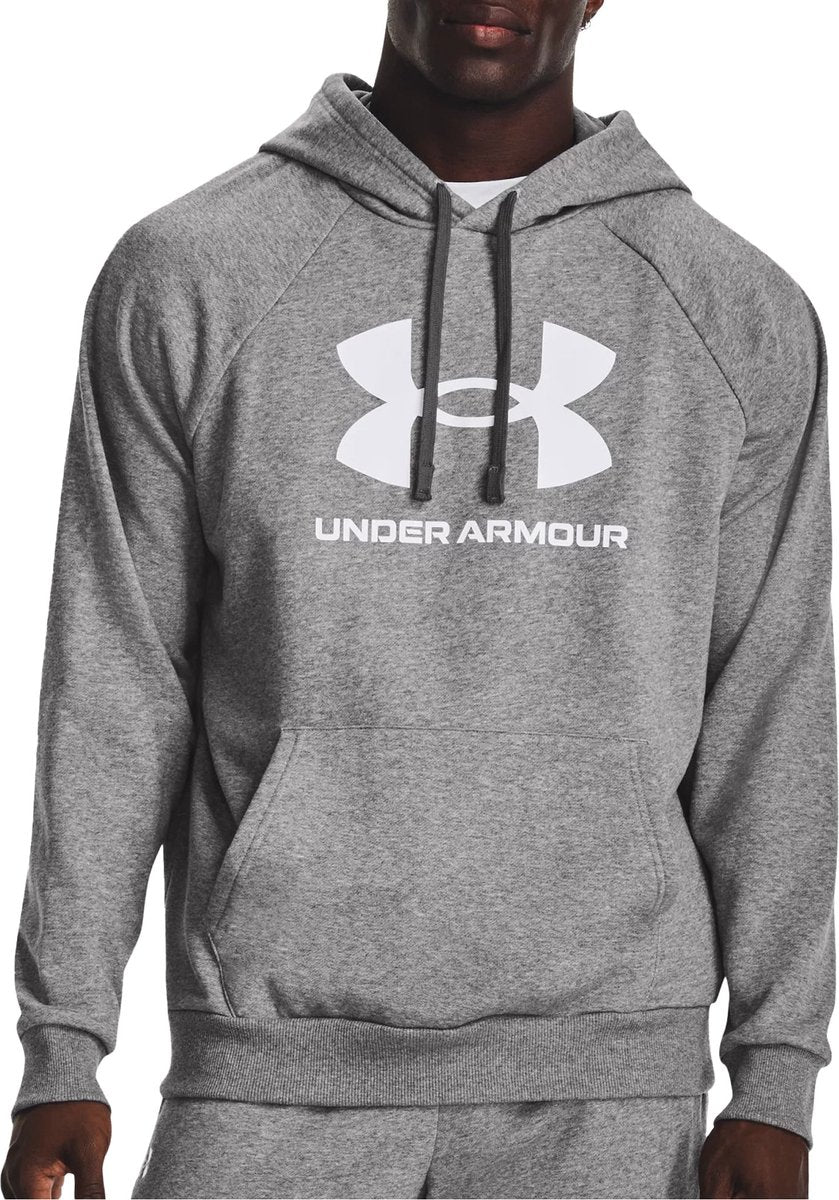 Sudadera deportiva Under Armour UA Rival Fleece Logo HD-Gry para hombre - Castlerock Light Heather - Blanco