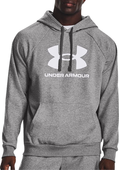 Sudadera deportiva Under Armour UA Rival Fleece Logo HD-Gry para hombre - Castlerock Light Heather - Blanco