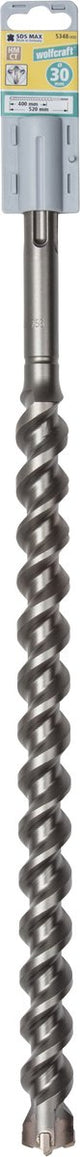 Wolfcraft - punta per calcestruzzo 30 mm - sd max - lunghezza 520 mm - metallo duro per punte per calcestruzzo - 5348000