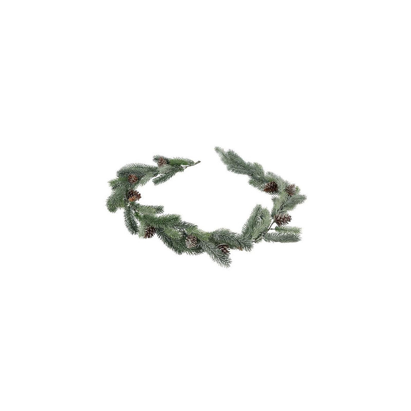 Ghirlanda country field country verde abies con plastica glitter 22x18x183cm