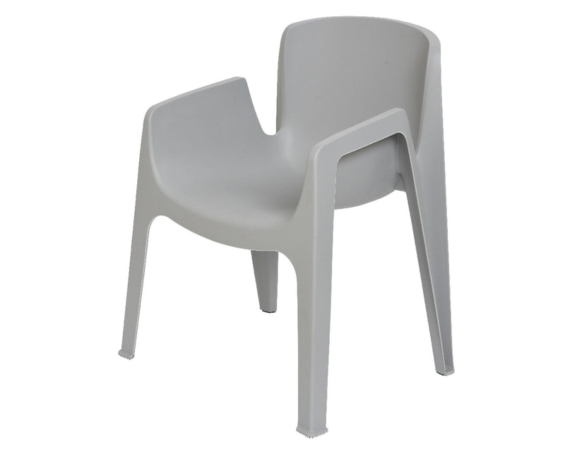 Silla de comedor newyork plastico gris