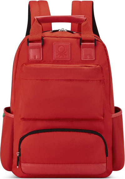 Delsey Paris x United Colors of Benetton - color block - rugzak laptopvak da 15,6 pollici - rosso