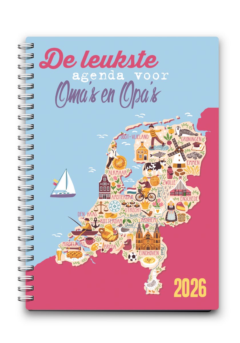 Merkloos sans marque de leukste agenda voor oma's en opa's 2026