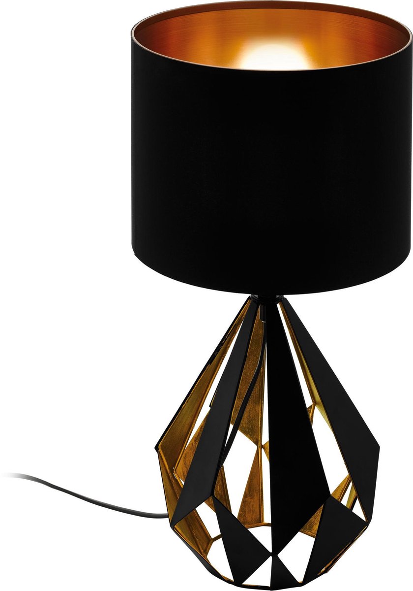 Eglo carlton 5 tafellamp - e27 - 51 cm - zwart koper