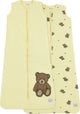Meyco baby slaapzak winter teddy bear - 2-pack - soft yellow - 90cm - winterslaapzak