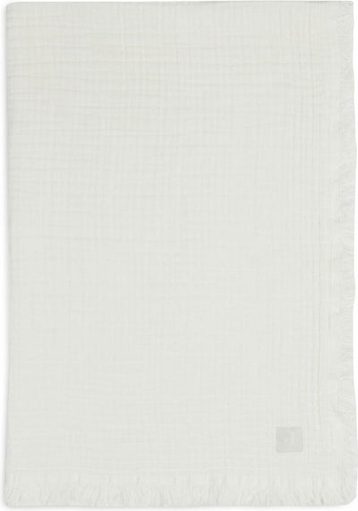 Jollein coperta per culla 120x120 cm in mussola con frange - avorio