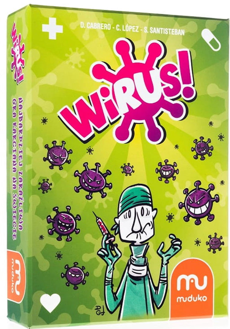 Trefl muduko - serie wirus - gioco di carte - da 2 a 6 giocatori - 8+ anni