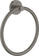 Grohe essentials handdoekring - hard graphite geborsteld (mat antraciet) - ø 18 cm