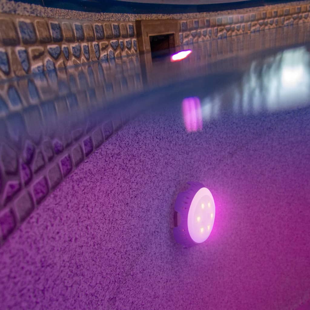 Luce a led GRE per piscina fuori terra LEDRC bianco e blu