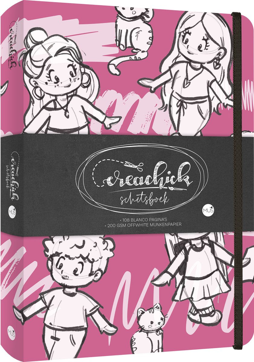 Cuaderno de bocetos Kluitman creachick frambuesa