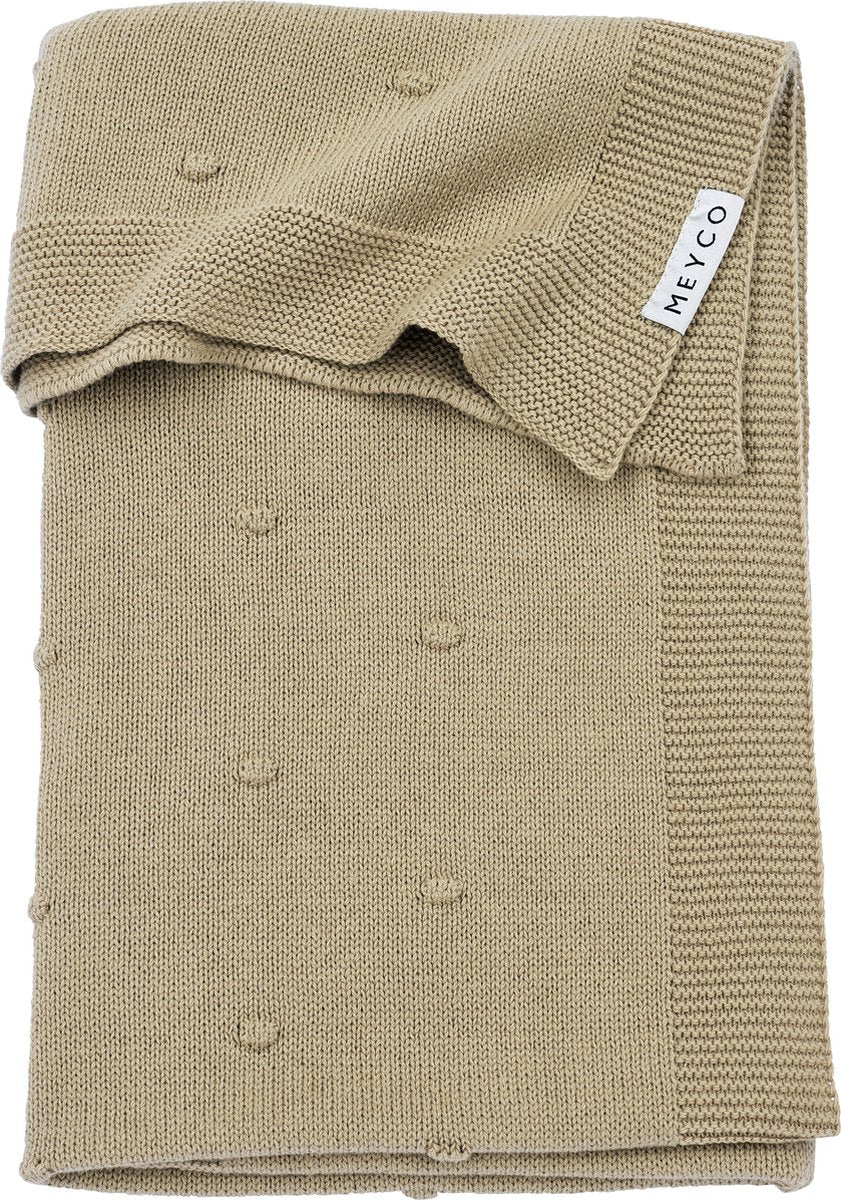 Coperta per culla Meyco Baby Mini Nodi - sabbia - 75x100 cm - 1.0 tog