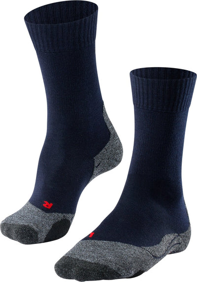 Falke tk2 calcetines para caminar de material funcional de lana gruesa anti-ampollas mujeres azul - talla 39-40